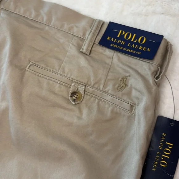 Polo Ralph Lauren Stretch Classic Fit Flat Front Khaki Pants- 42”x34” - Picture 6 of 15